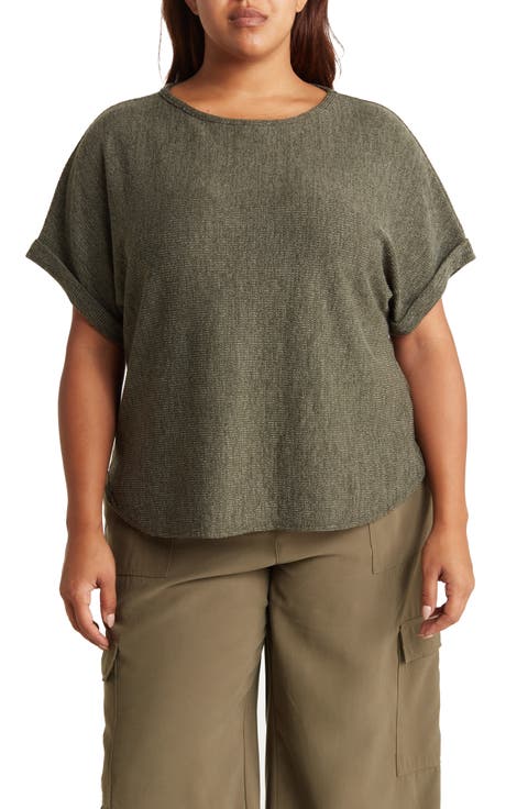 Dolman Short Sleeve Top (Plus)