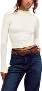 Free People Intimately FP Mixed Feelings Mock Neck Top