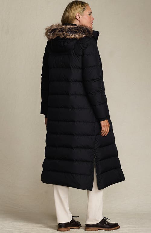 Lands' End Down Maxi Winter Coat In Black