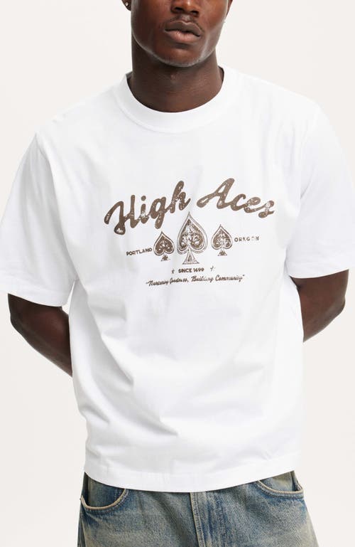 Cotton On Cropped Fit Graphic T-shirt In White