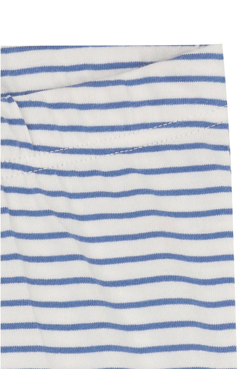 Lilly + Sid Organic Cotton Stripe Print Leggings, Alternate, color, Blue