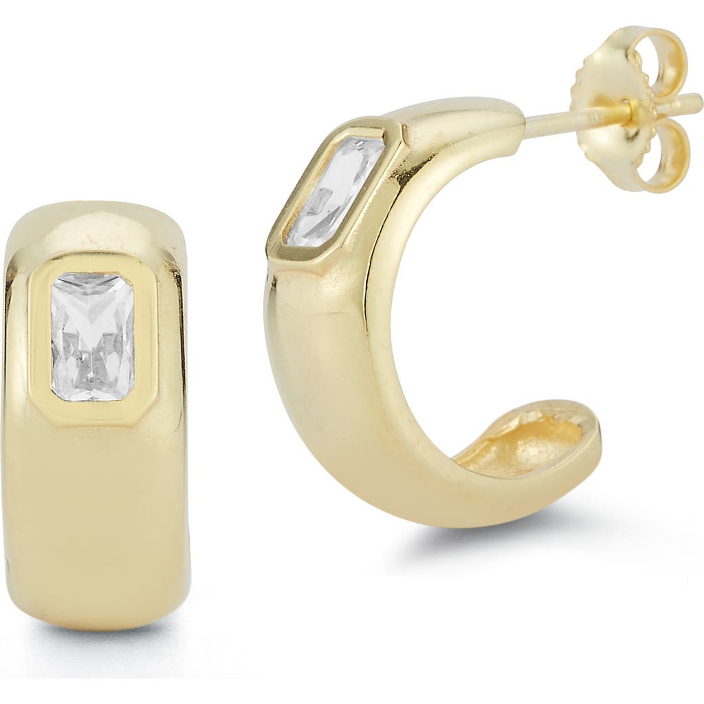 Glaze Jewelry Cubic Zirconia Hoop Earrings In Gold