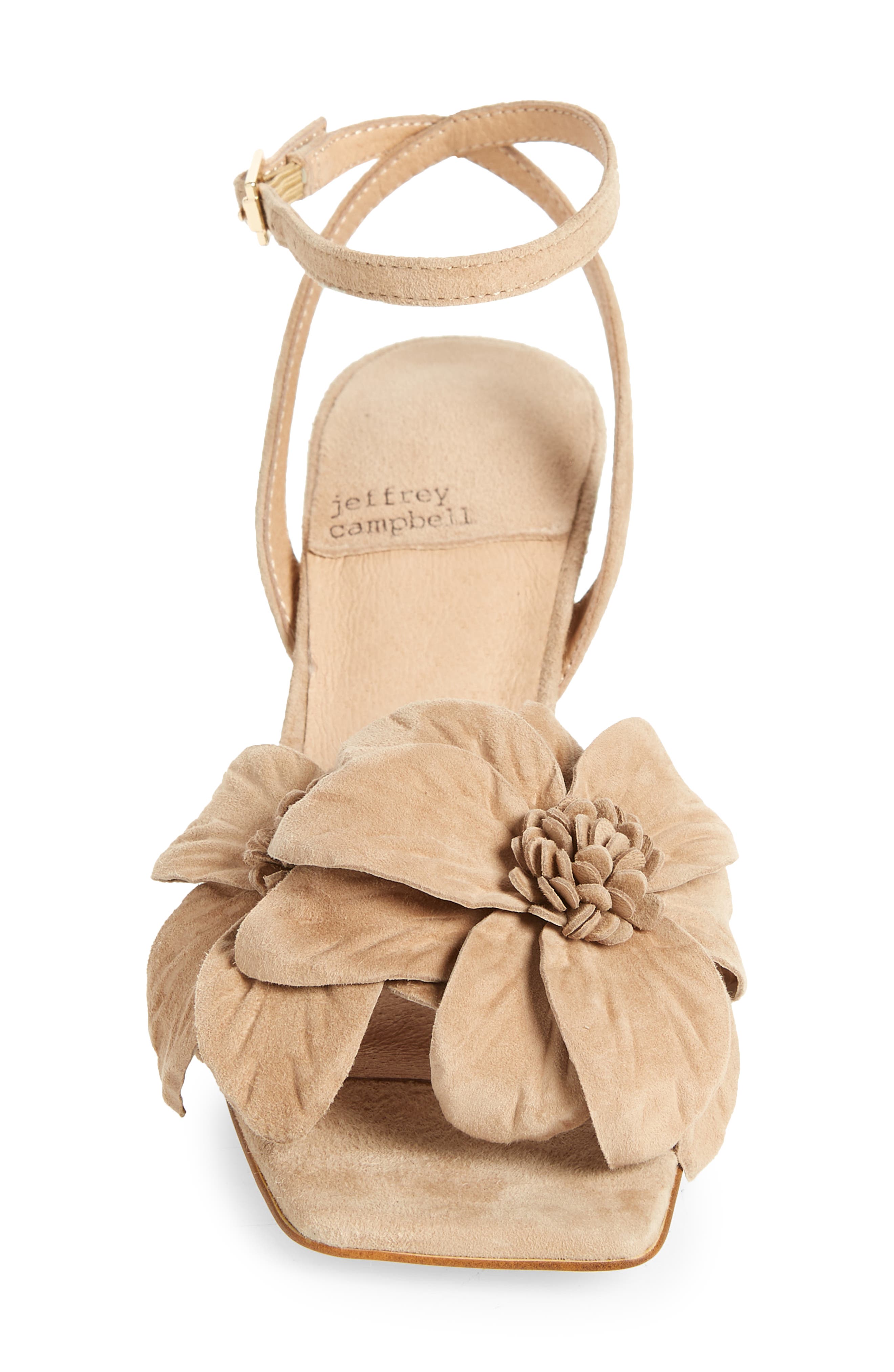 Honolulu Floral Sandal, Alternate, color, NATURAL SUEDE