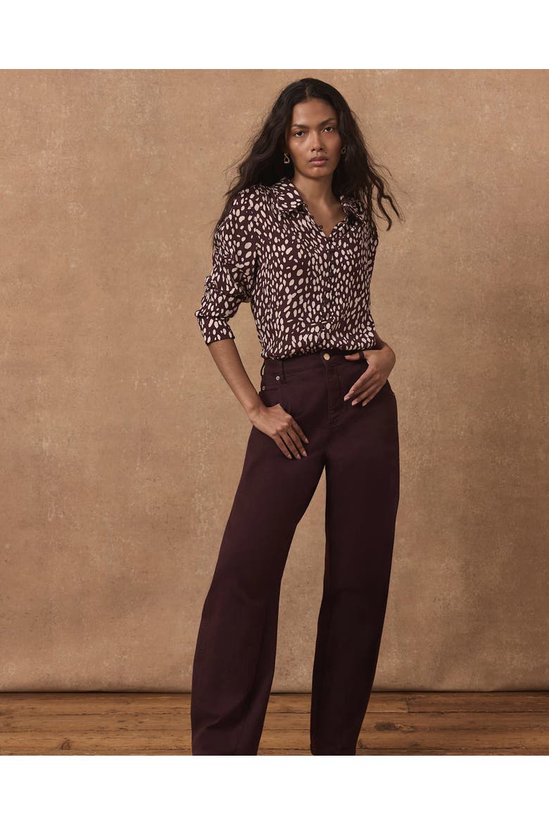 Animal Print Shirt, Alternate, color, Burgundy