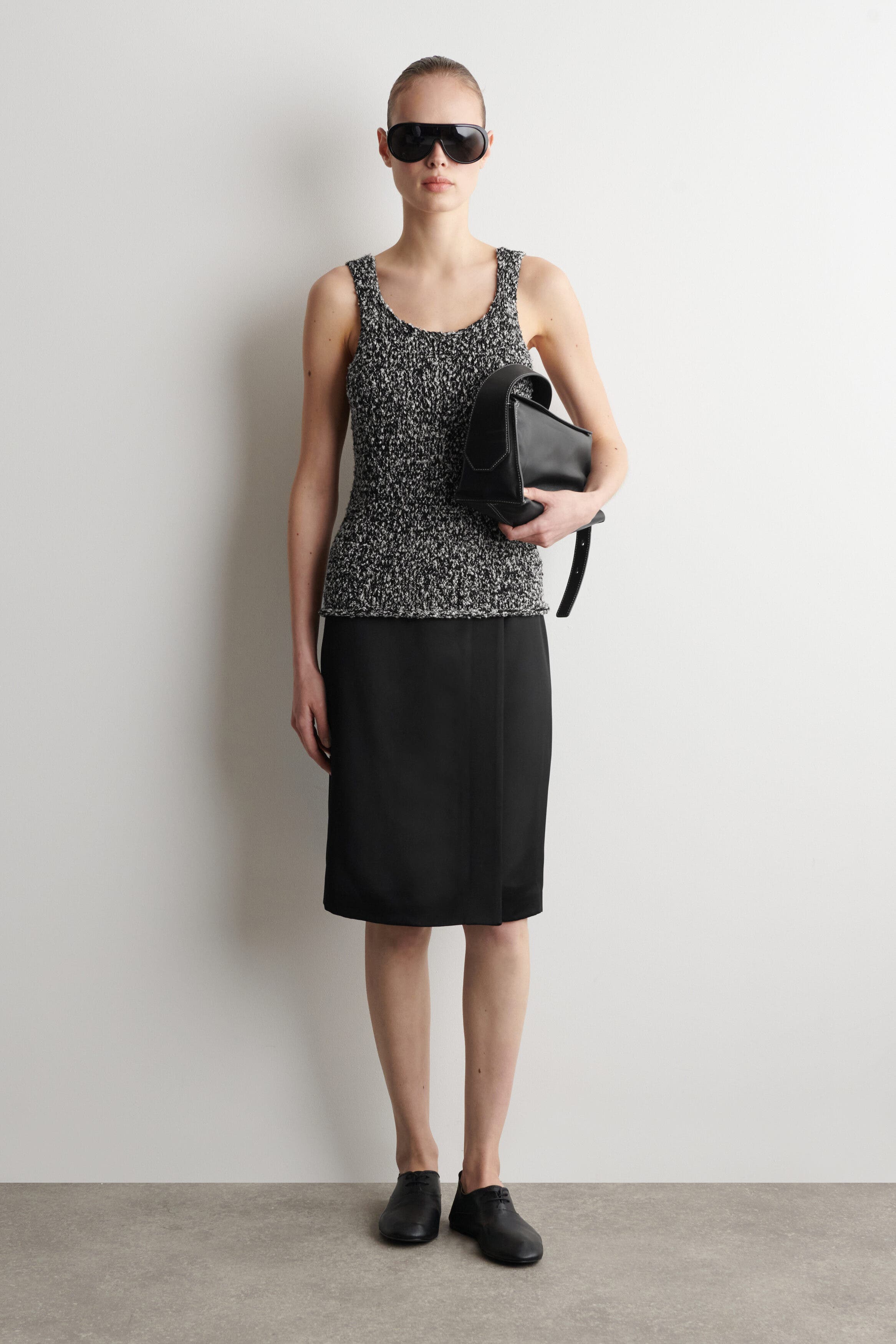 COS Plinth Crossbody Bag - Leather, Main, color, Black