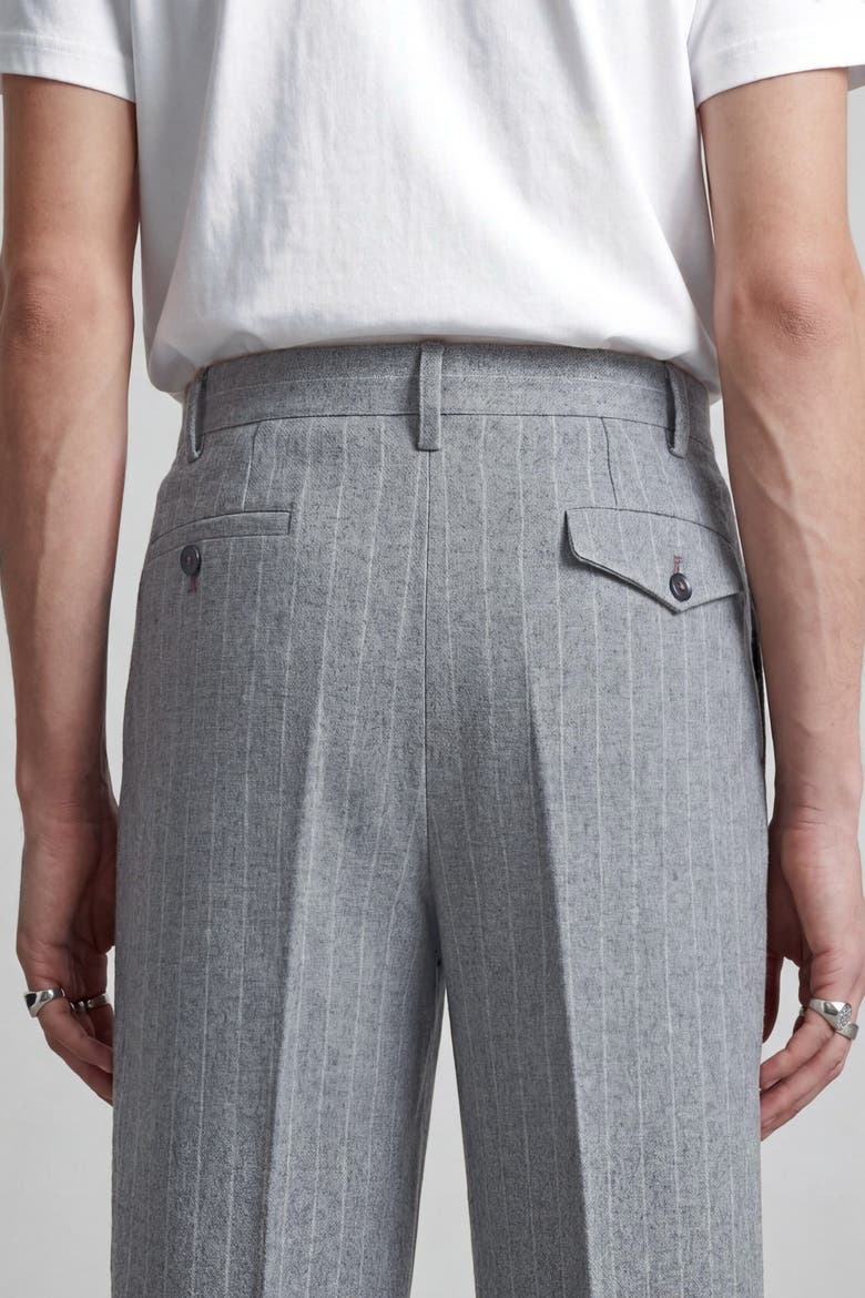 Tyson Pinstripe Suit Trousers, Alternate, color, Grey
