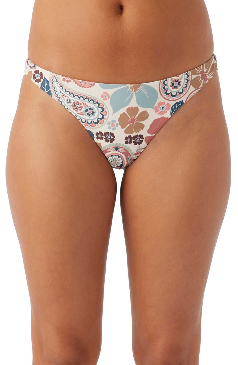 O'Neill Mod Boho Hermosa Bikini Bottoms, Main, color, Cement