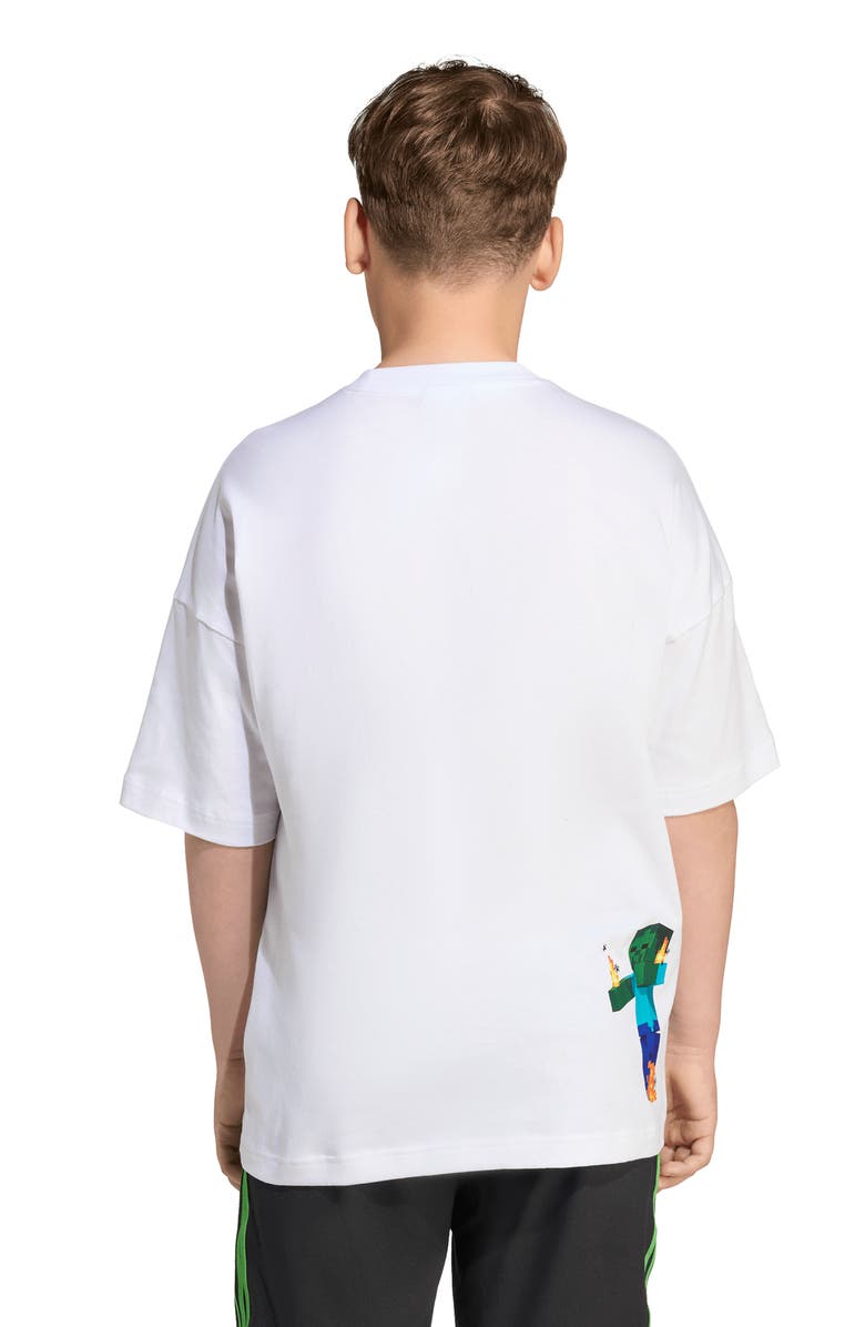 adidas Originals x Minecraft Trefoil Logo Graphic T-Shirt, Alternate, color, White