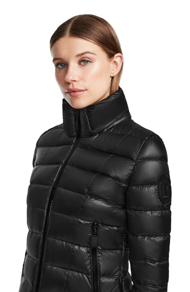 Rudsak MELISSA Women's Lightweight Black Puffer Coat with Removable Hood, Alternate, color,