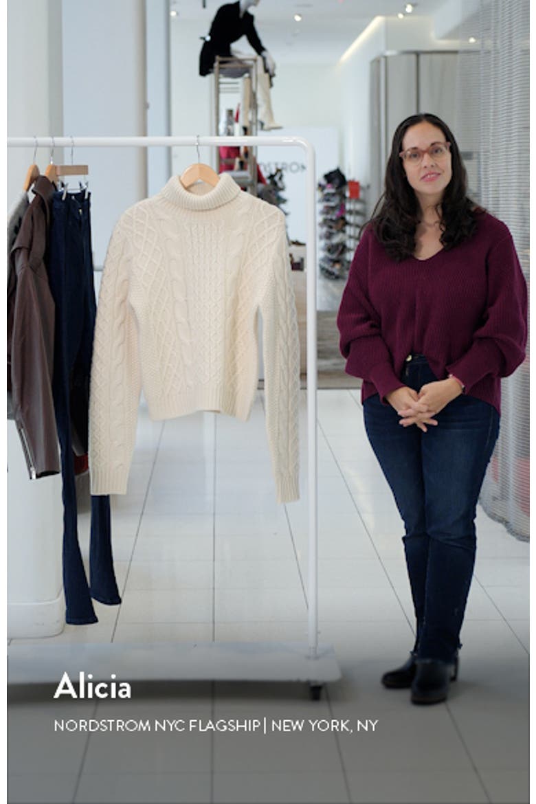 Andrina Wool & Cashmere Cable Turtleneck Sweater video