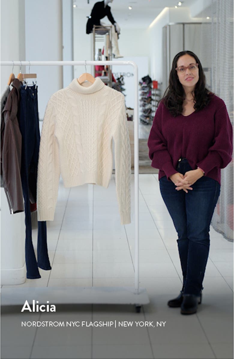 Andrina Wool & Cashmere Cable Turtleneck Sweater, sales video thumbnail