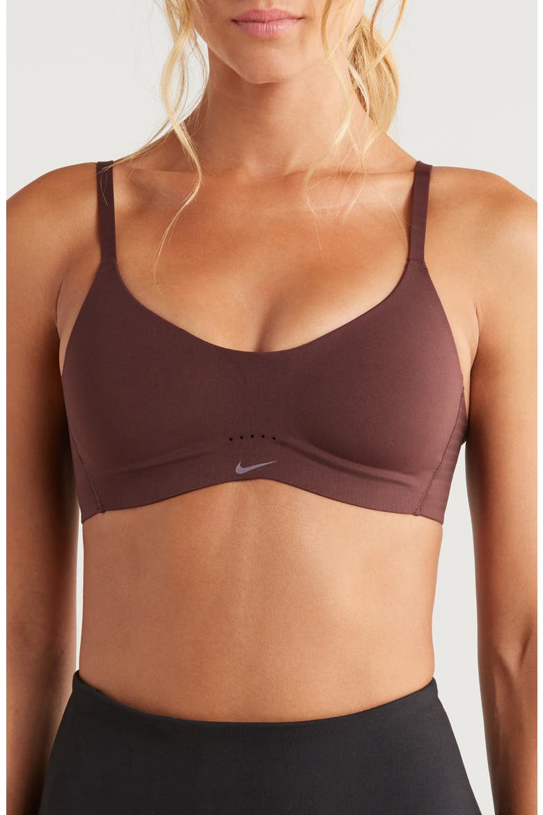 Alate Minimalist Dri-FIT Padded Sports Bra, Main, color, 227 EARTH/WHITE