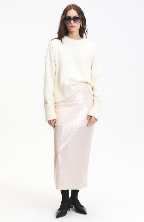 Deluc Logan Sequin Maxi Skirt In White