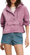 Veronica Beard Cunningham Half Snap Cotton Hoodie