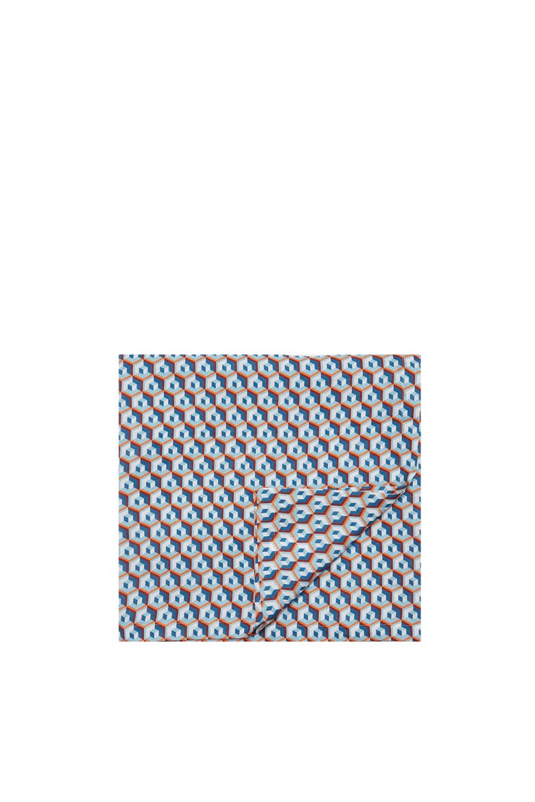 Large Tablecloth (180X350) Cubo Giallo/Fuxsia Blue, Main, color, Cubo Giallo/Fuxsia Blue