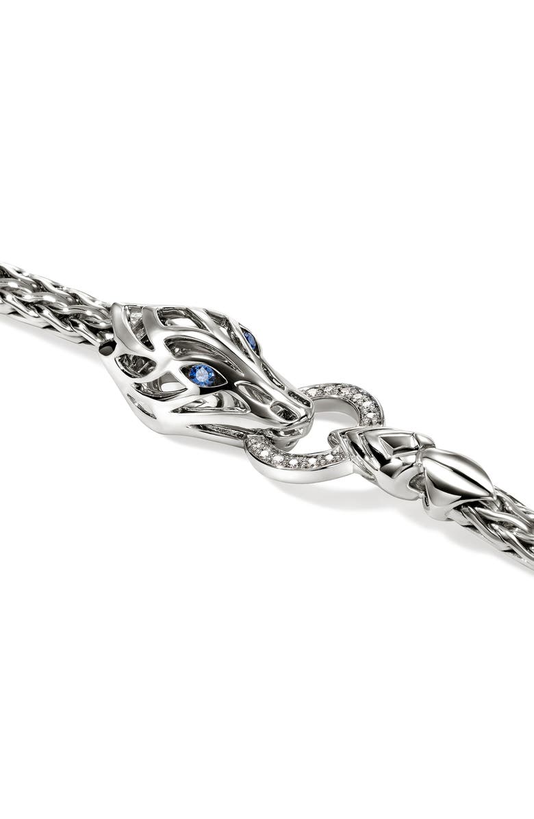 John Hardy Naga Bracelet, Sterling Silver, Diamonds, Alternate, color, Silver