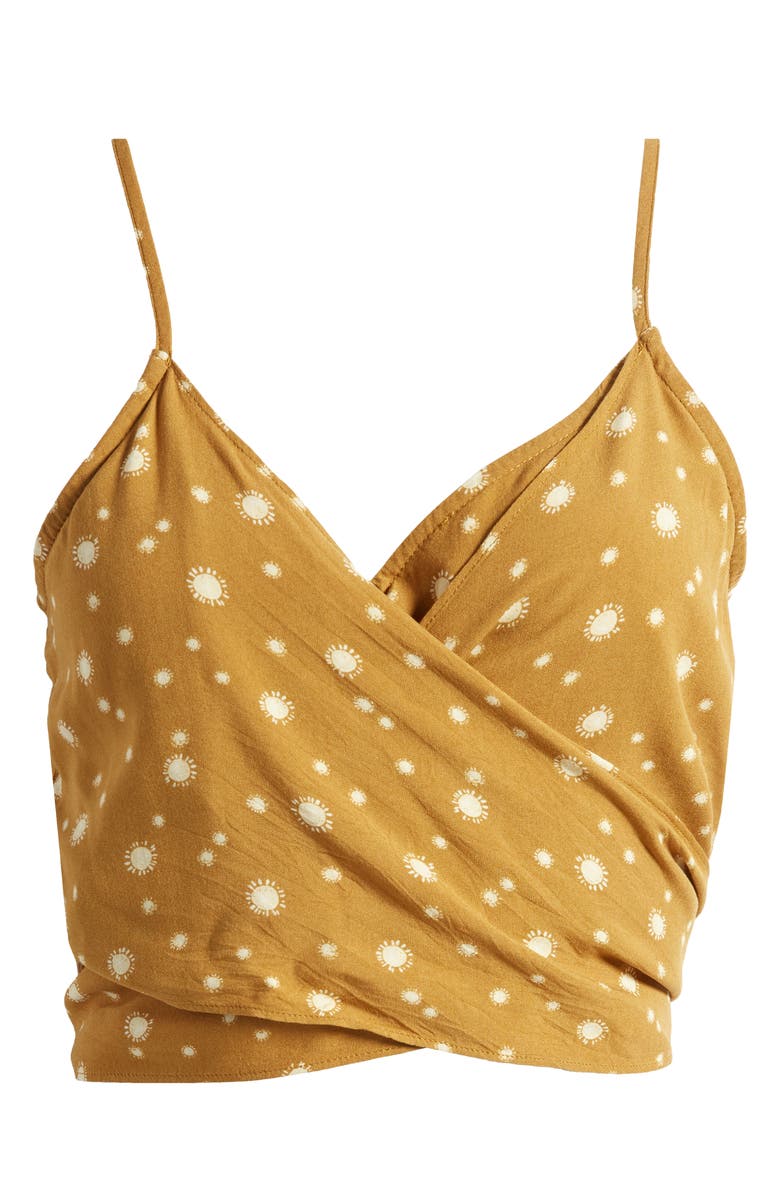 Rip Curl Sundial Wrap Tie Back Camisole, Alternate, color, Bronze