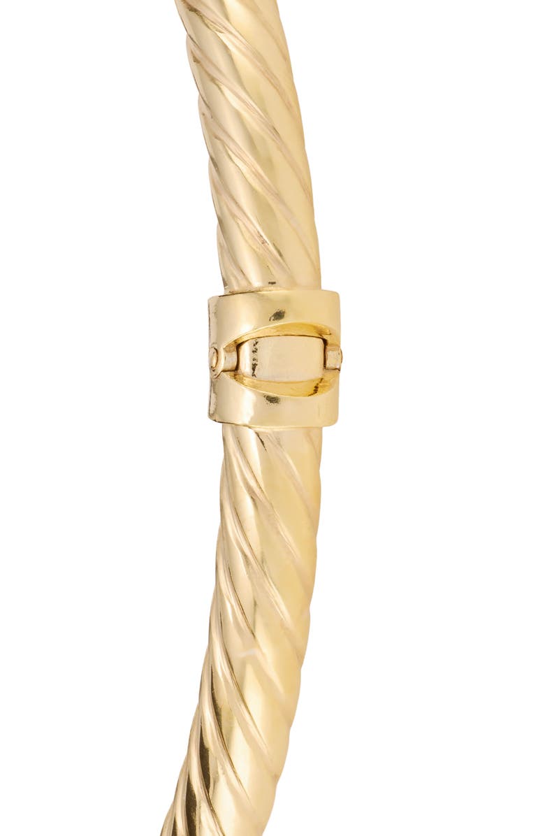 ATHRA LUXE Dolce Sole Twisted Pavé Rope Bangle, Alternate, color, Gold