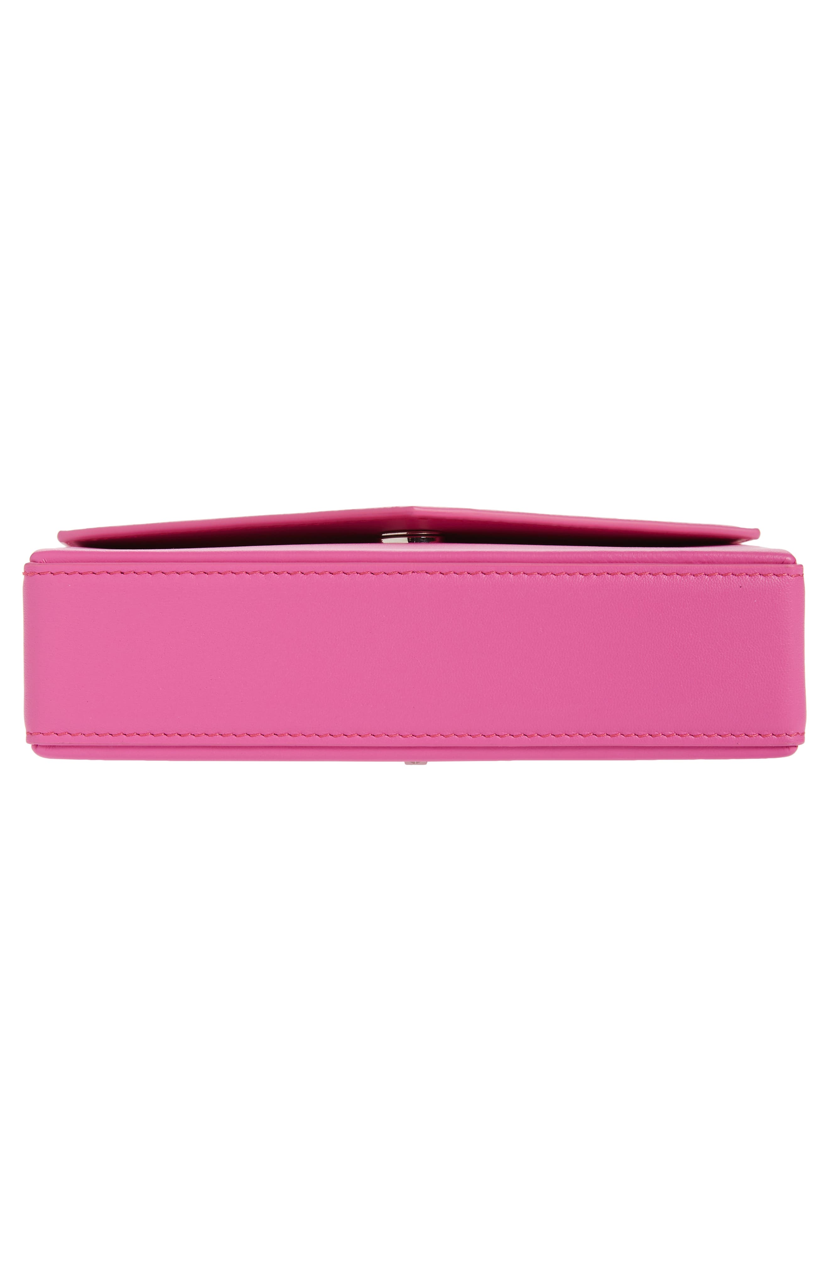 Amini Pernille Leather Top Handle Bag, Alternate, color, BABY PINK SILVER HANDLE