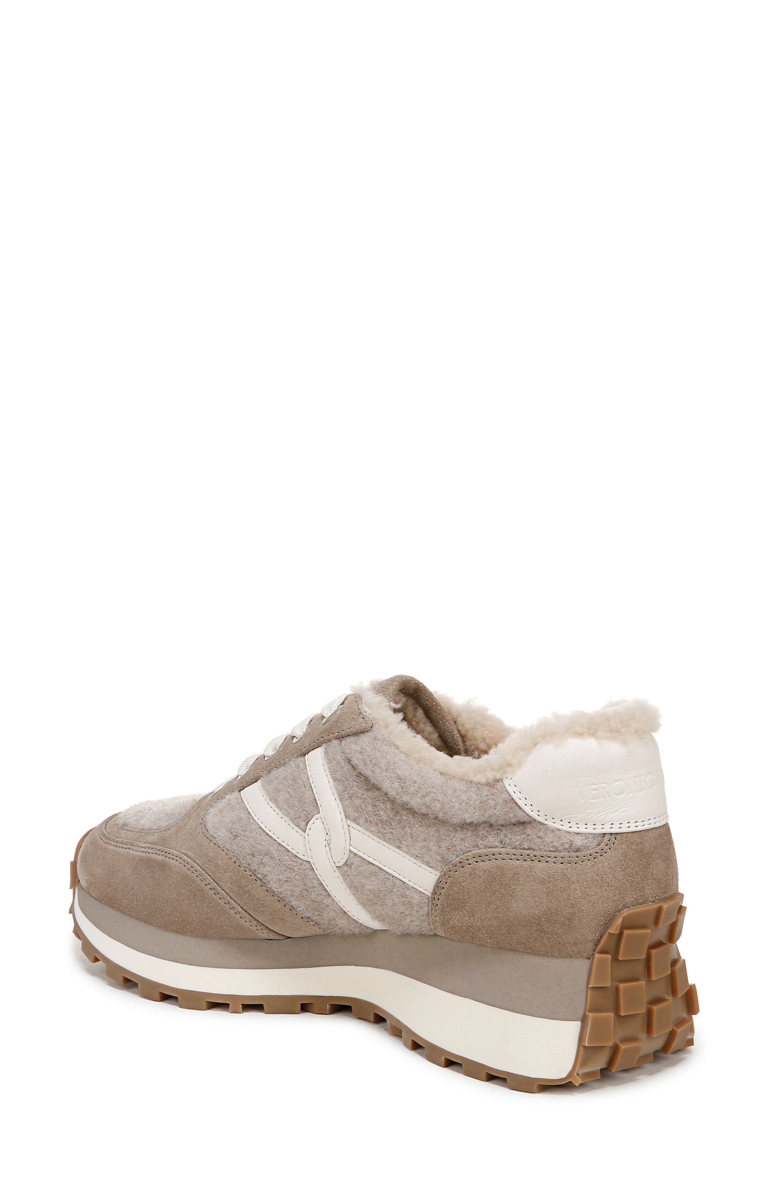 Veronica Beard Valentina Genuine Shearling Lined Sneaker, Alternate, color, Cobblestone