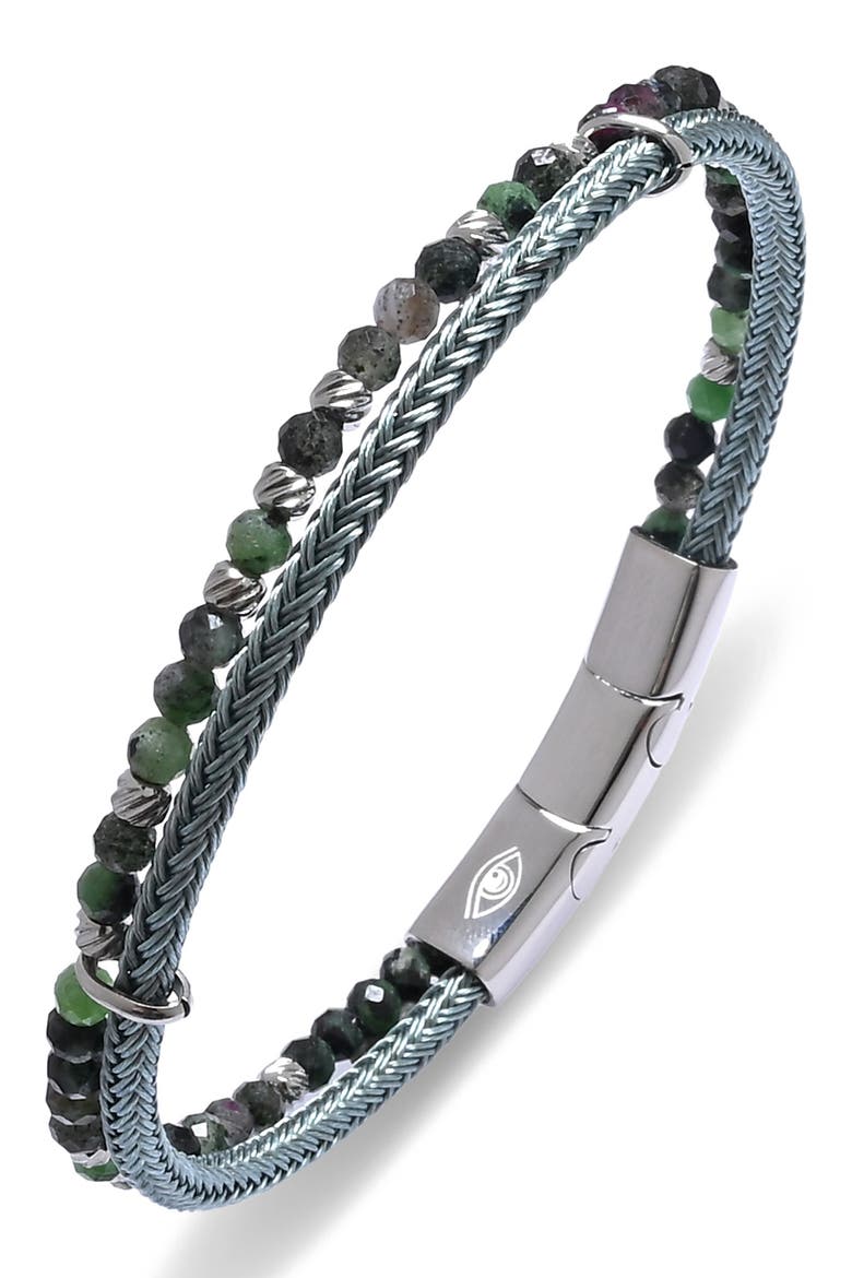 Grayson Layered Semiprecious Stone Bracelet, Alternate, color, SILVER