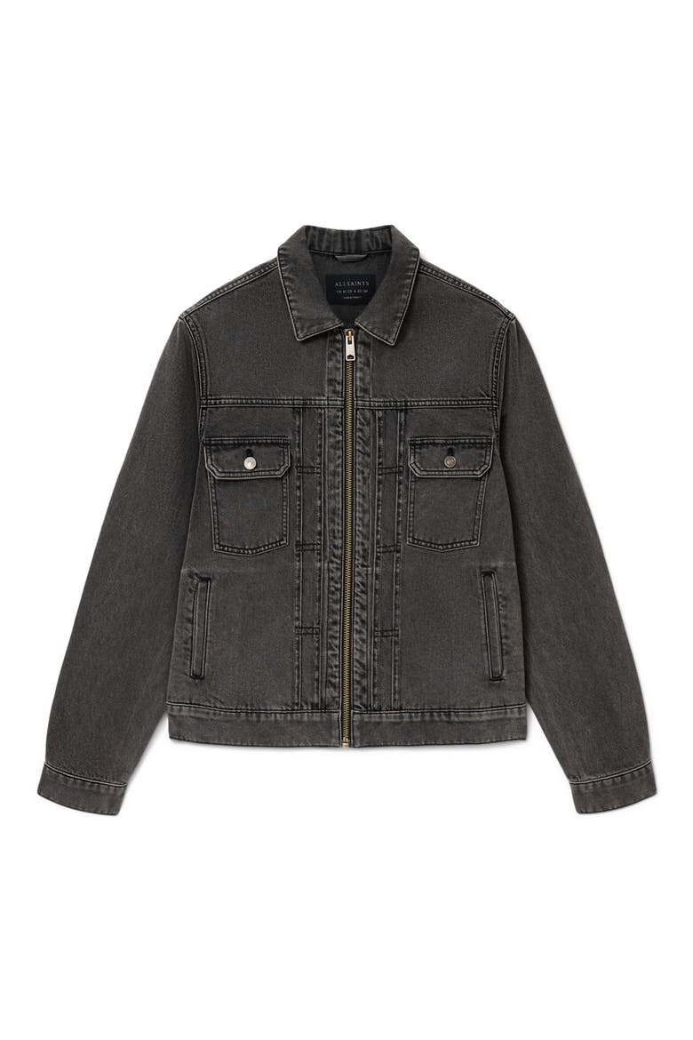 Brightmore Zip Denim Jacket, Alternate, color, DIRTY BLACK