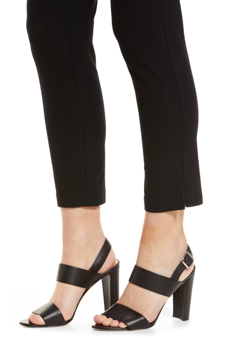 Studio Pull-On Crepe Pants, Alternate, color, BLACK