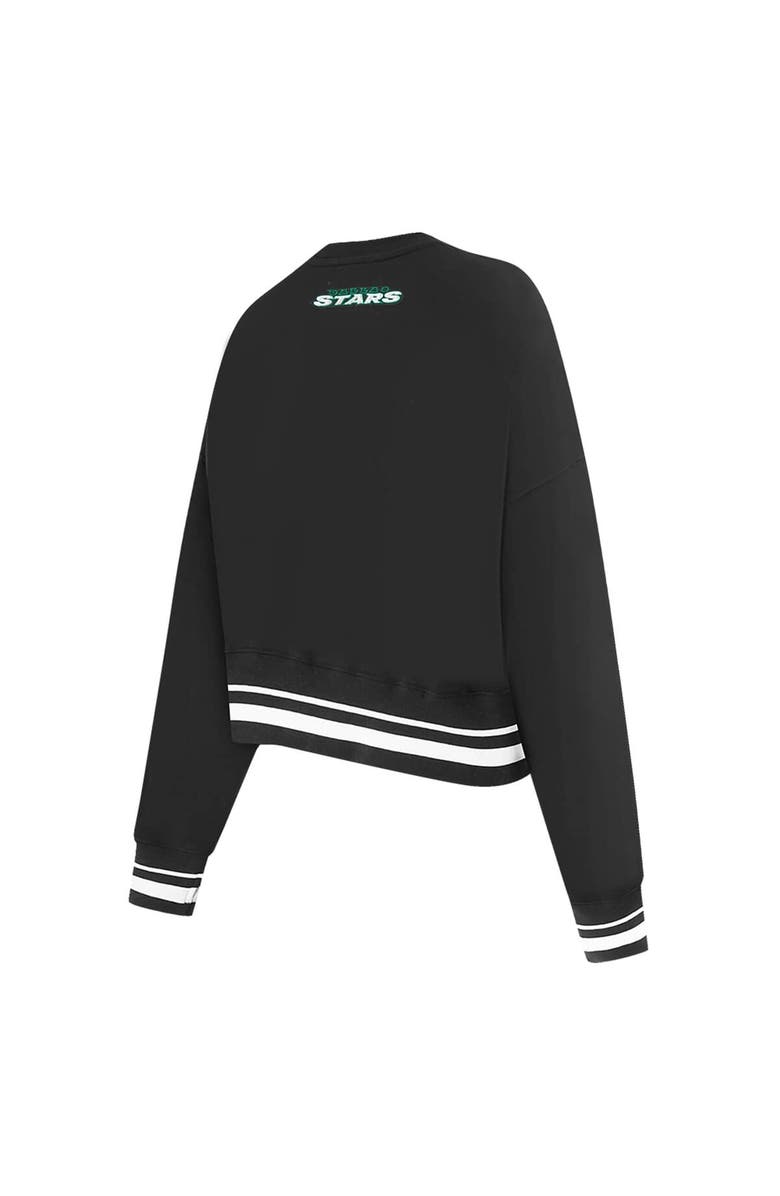 PRO STANDARD Women's Pro Standard  Black Dallas Stars Area Code Cropped Pullover Sweatshirt, Alternate, color, 