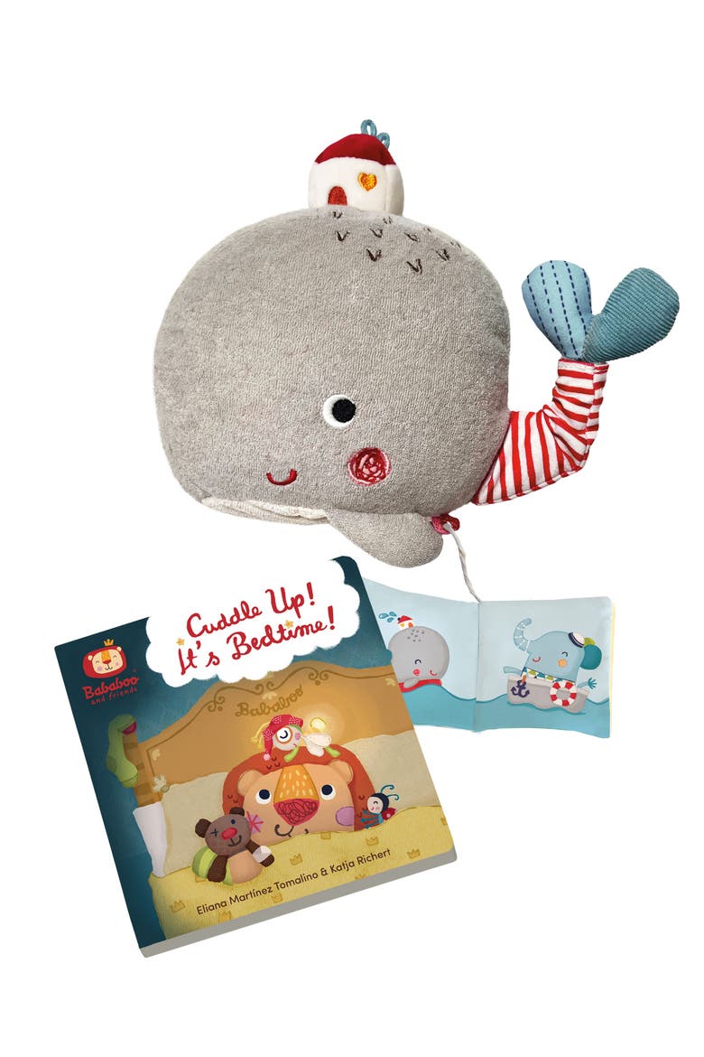 Wilma Whale Bedtime Book & Plush Set, Main, color, Grey