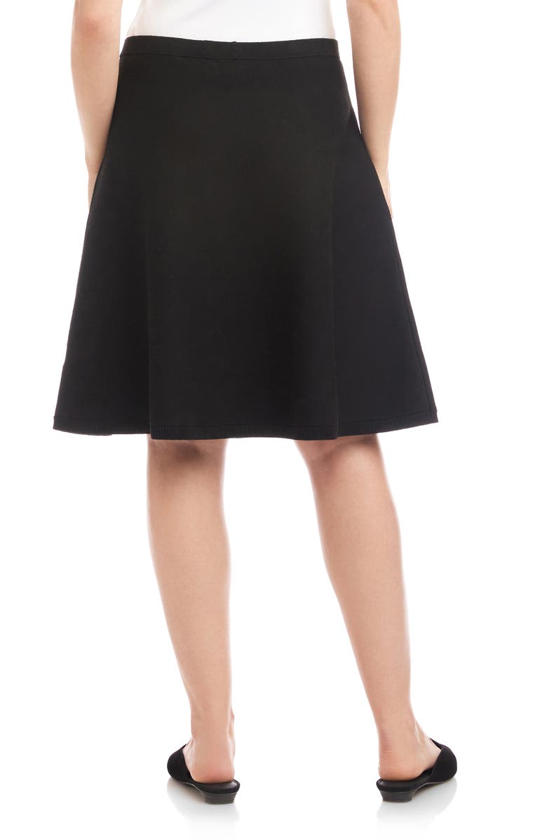 Karen Kane A-Line Sweater Skirt, Alternate, color, Black
