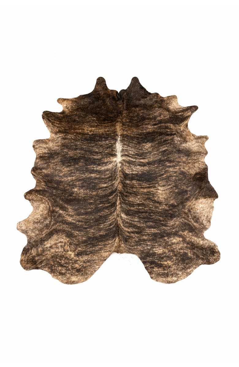 Rhacam Eco Hides Brindle Cowhide Rug 7'6" × 6'3", Main, color, Brindle