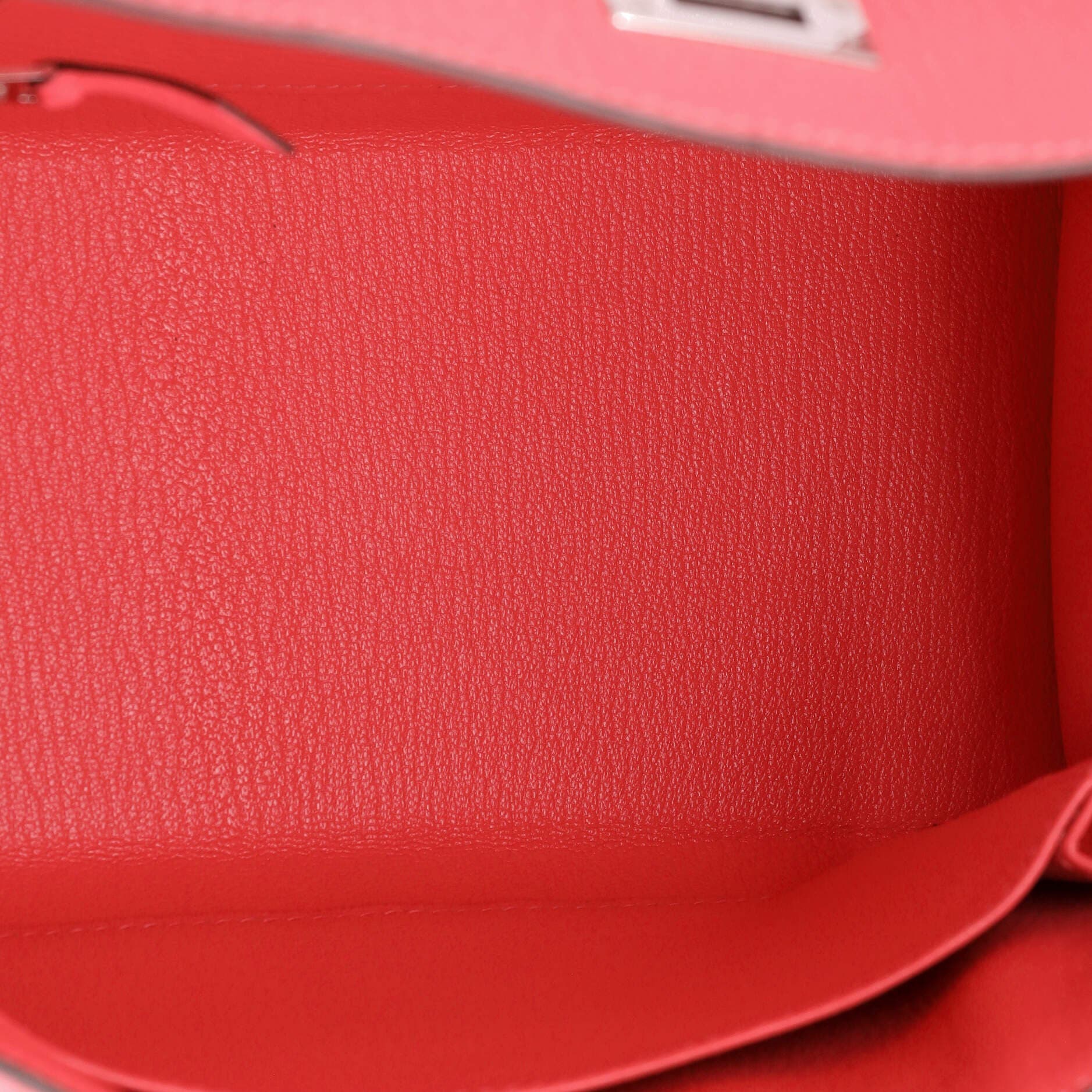 Pre-Owned Hermes Kelly Handbag Pink Chevre Mysore with Palladium Hardware 25, Alternate, color, 