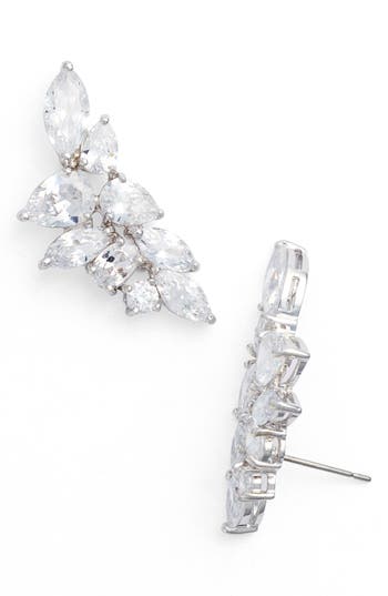 Cz By Kenneth Jay Lane Ear Crawlers In Silver
