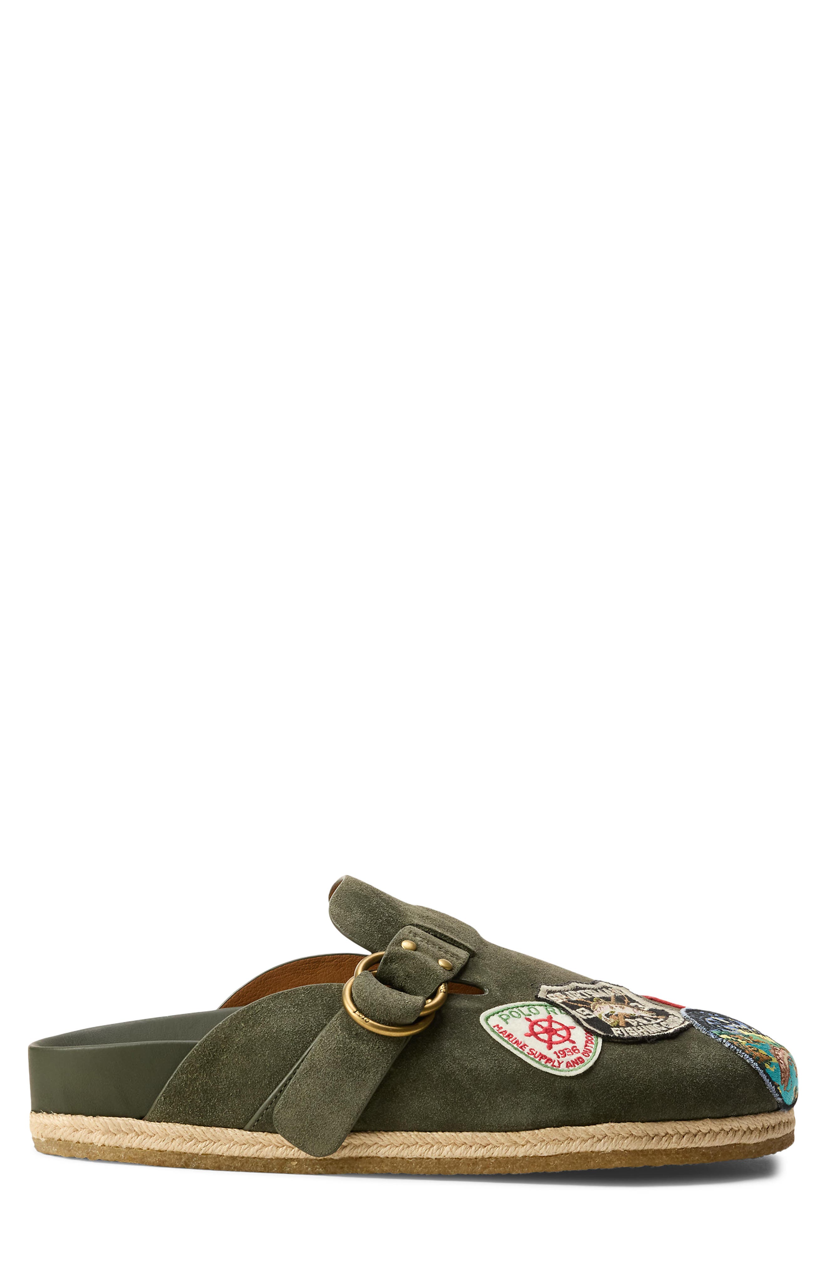 Turbach Logo Patch Clog, Alternate, color, ESTATE OLIVE/ PATCHES