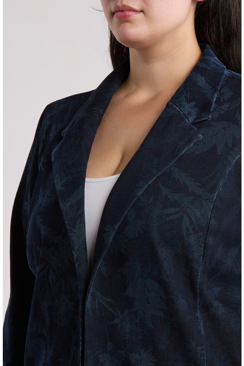 Oversize Denim Blazer, Alternate, color, SHADOW FLORAL