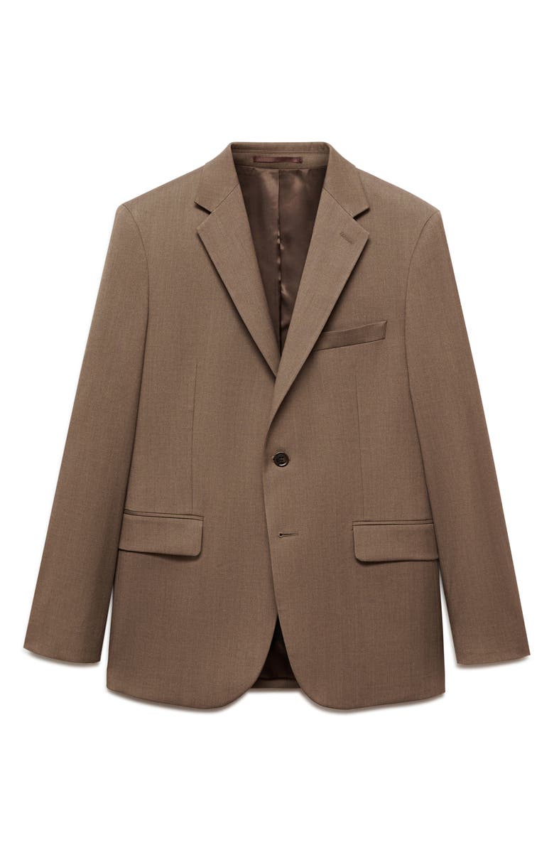 MANGO Slim Fit Stretch Sport Coat, Alternate, color, Beige