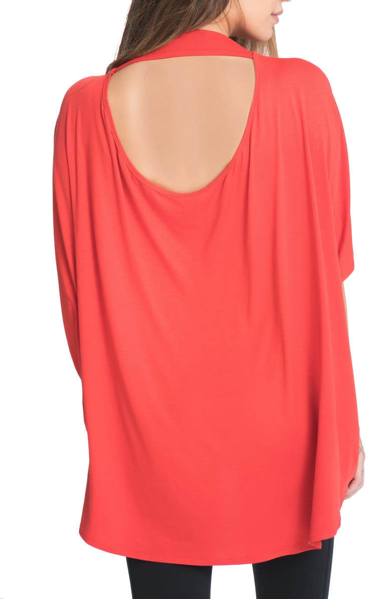 Bun Maternity Draped Maternity/Nursing Top, Alternate, color, Flame