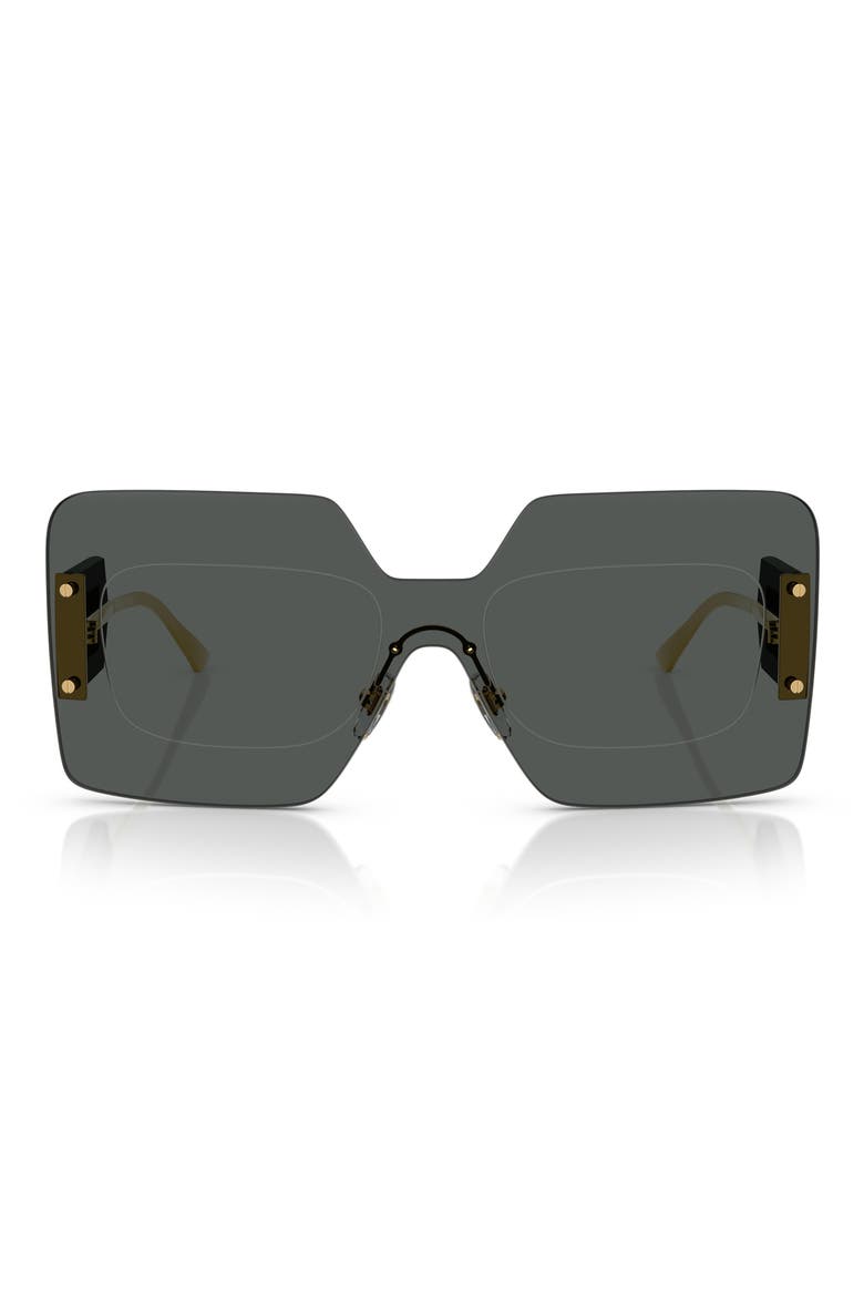 42mm Square Sunglasses, Main, color, DARK GREY