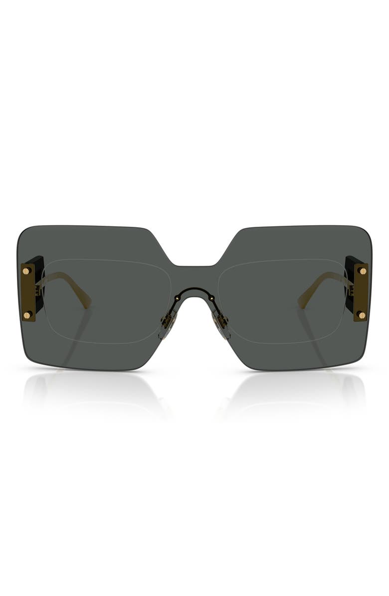 Versace 42mm Square Sunglasses, Main, color, Dark Grey