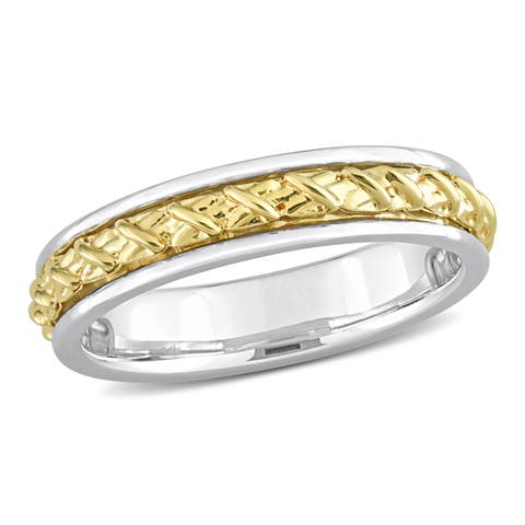 Eternity Ring Wedding Band 14k Two-Tone Gold