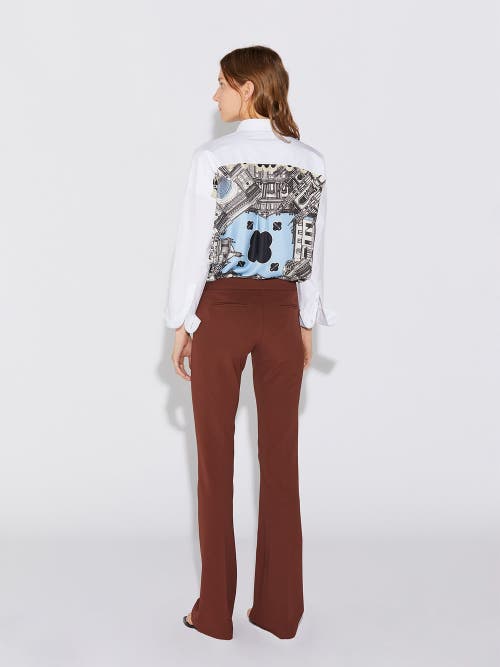 Callas Milano Sirene Poplin Shirt With Silk Twill Milano Print Scarf In White