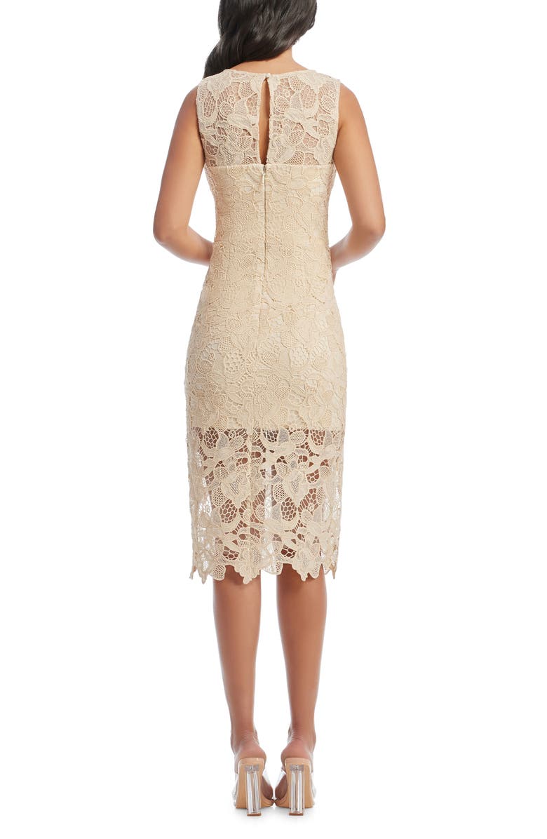 Dress the Population Avianna Sleeveless Guipure Lace Midi Dress, Alternate, color,