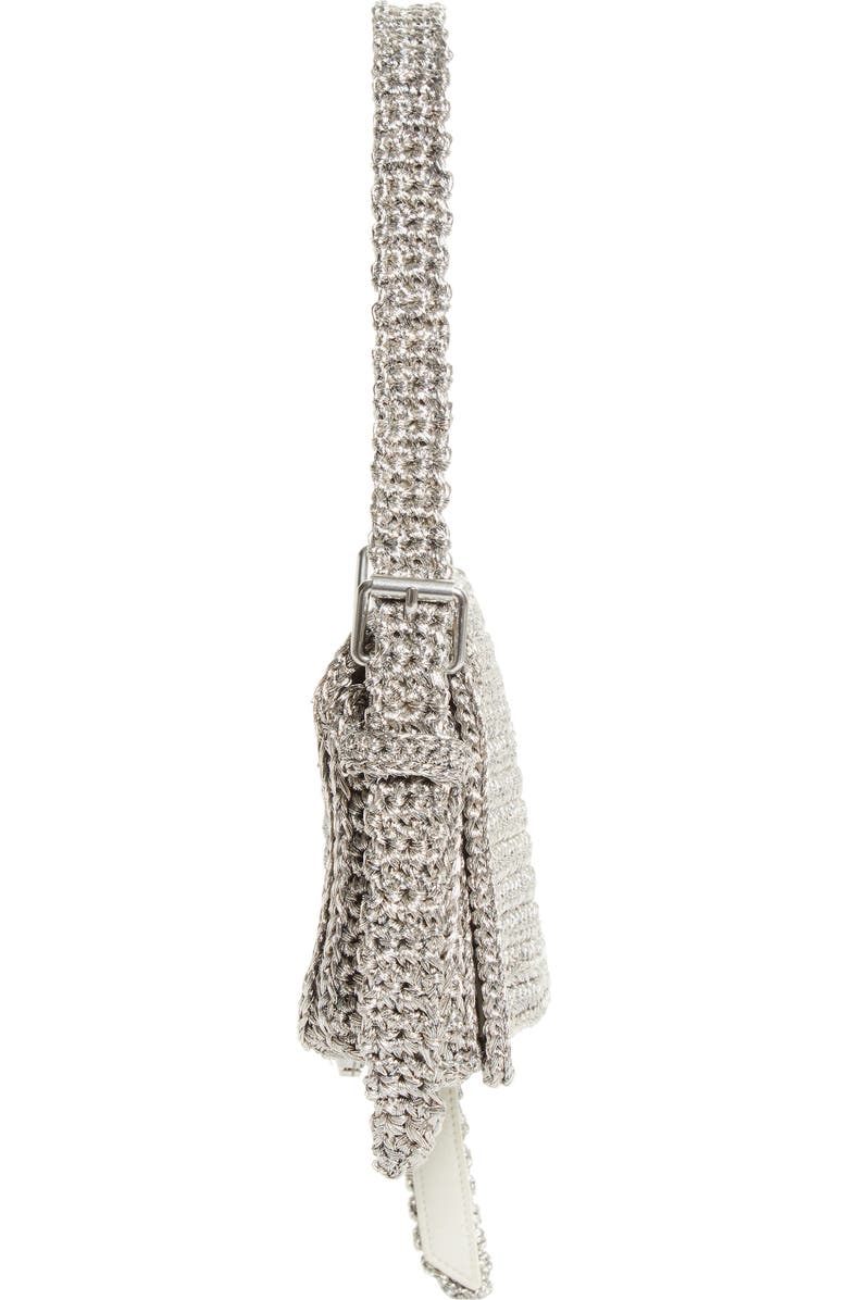 Alexander Wang Ricco Cozy Slim Woven Shoulder Bag, Alternate, color, Metallic Gunmetal