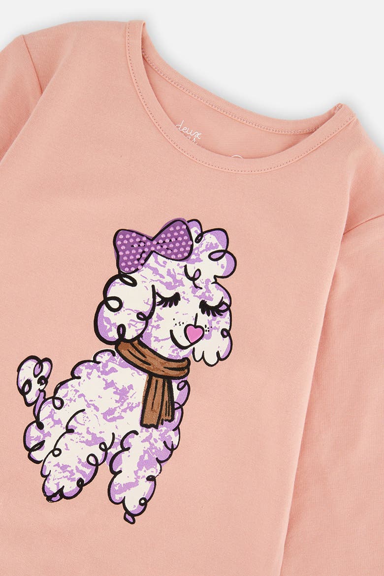 Organic Cotton Shiny Nose Long Sleeve T-Shirt, Alternate, color, Pink