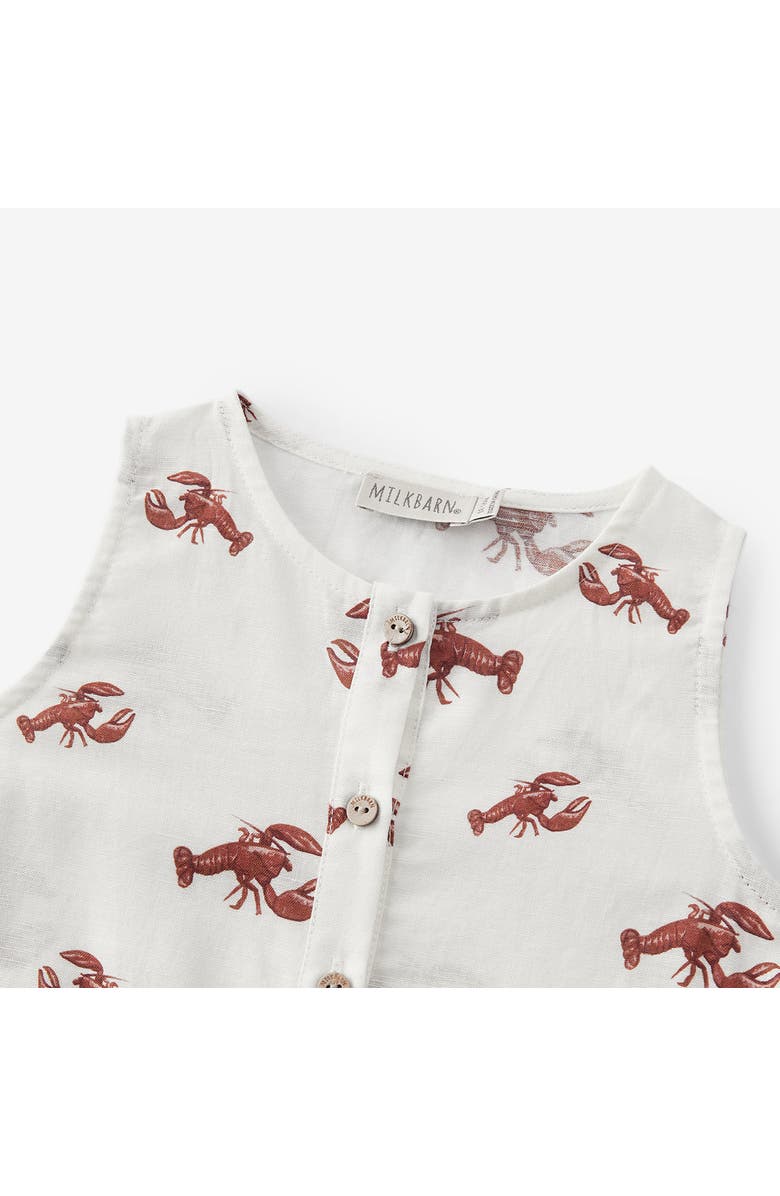 Milkbarn Tank Top Shortall, Alternate, color, Cream Lobster
