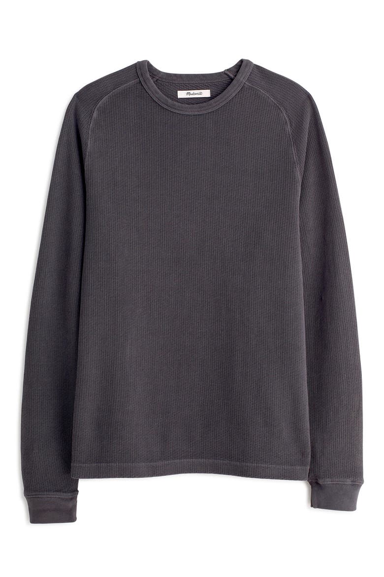 Textured Long Sleeve T-Shirt, Alternate, color, COAL