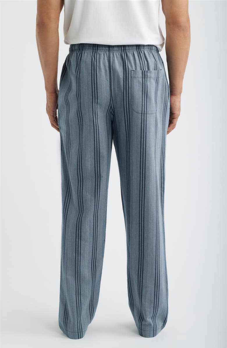 Majestic International Saltwater Stripe Woven Cotton Lounge Pants, Alternate, color, Denim Stripe