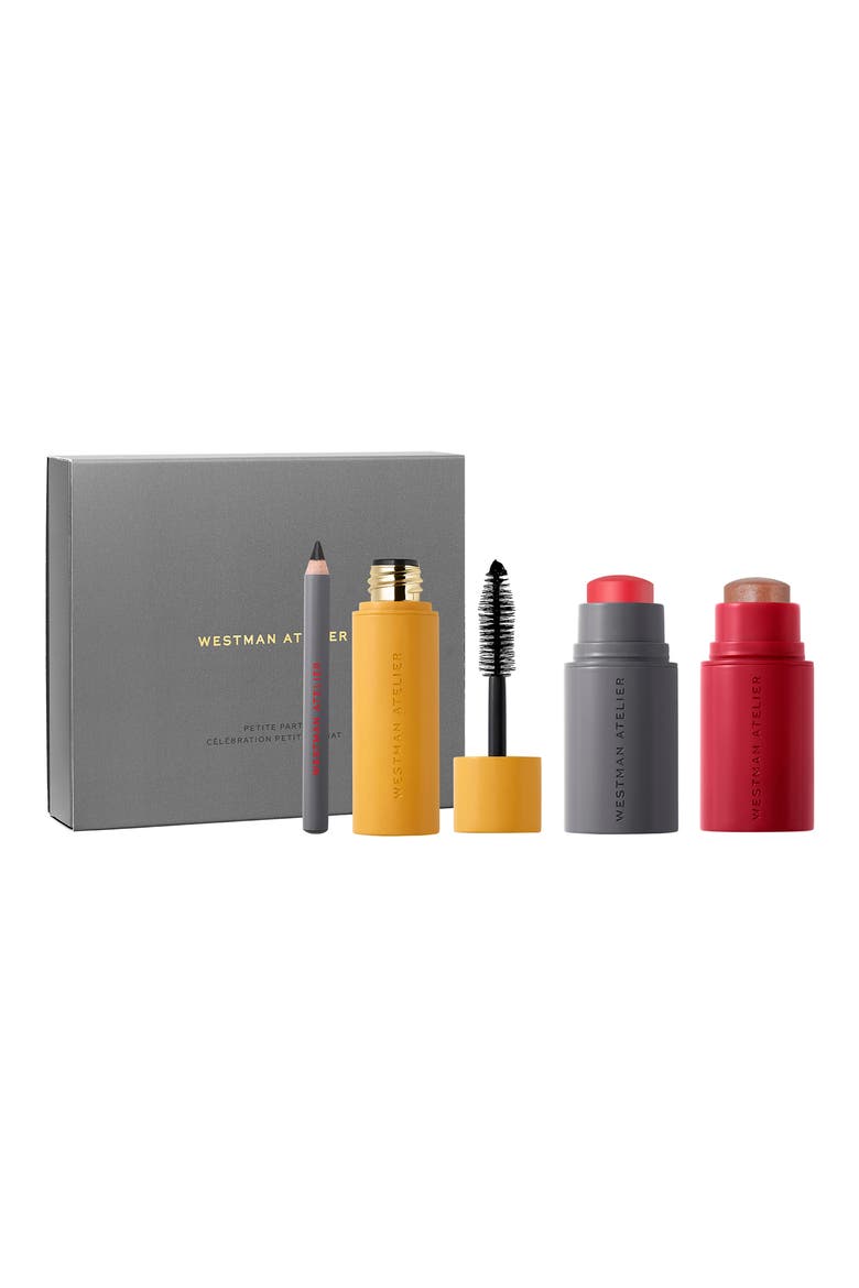 Petite Party Mini 4-Piece Makeup Set $95 Value, Main, color, POPPY/ TOAST/ CLEANBLK/ CENDRE