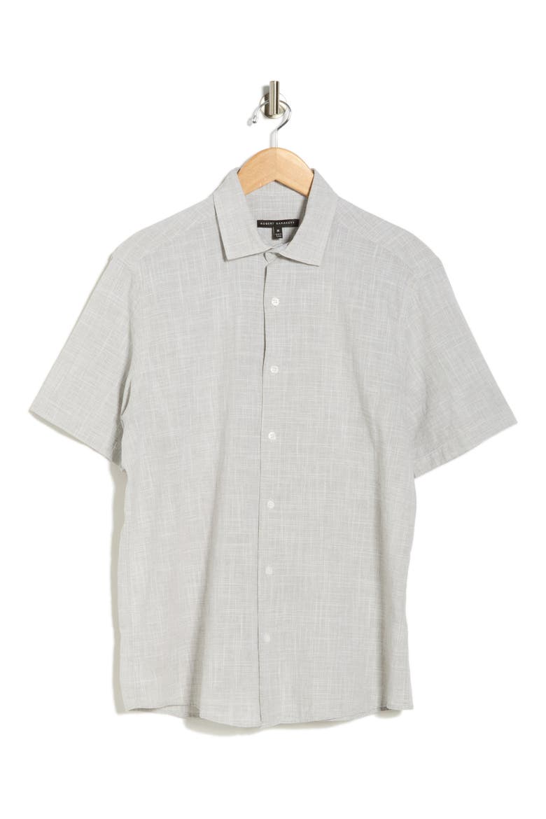 Lorenzo Short Sleeve Cotton Button-Up Shirt, Alternate, color, OLIVE DUST