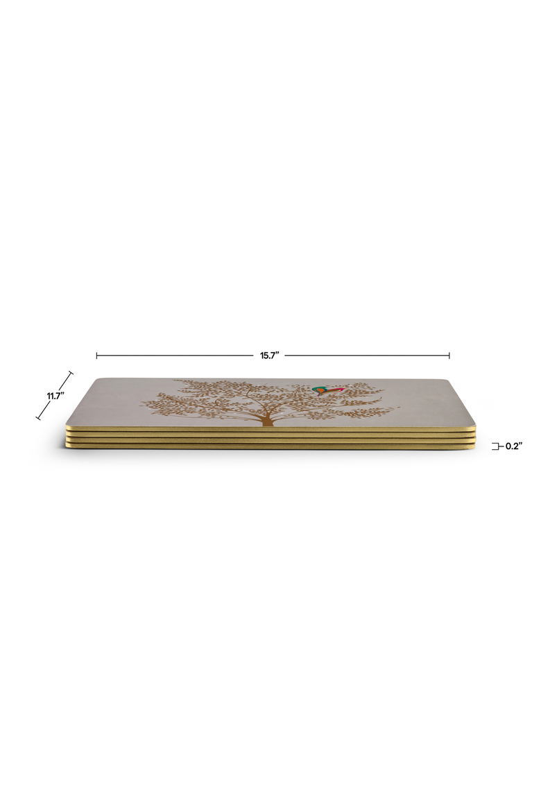 Sara Miller Chelsea Set of 4 Cork Back Placemats, Alternate, color, Multi